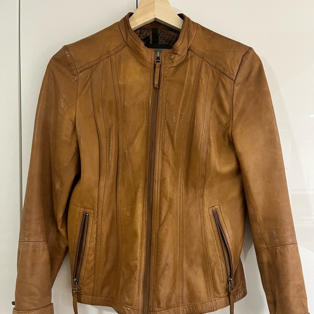 Black Rivet Genuine Leather Jacket